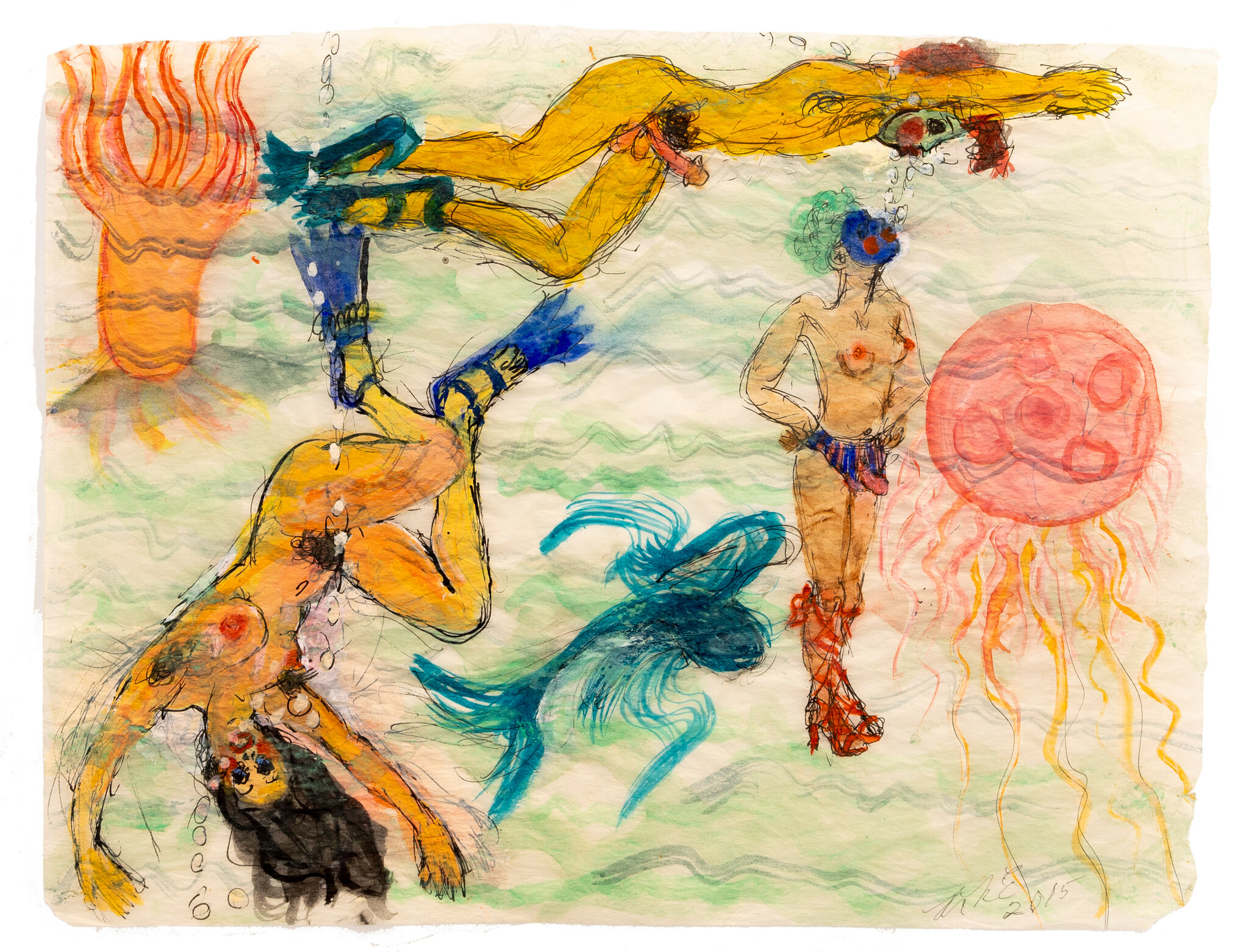 Martha Edelheit, Swimming with Jelly Fish, 2015